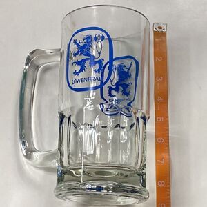 Vintage Lowenbrau Heavy Beer Glass Cup